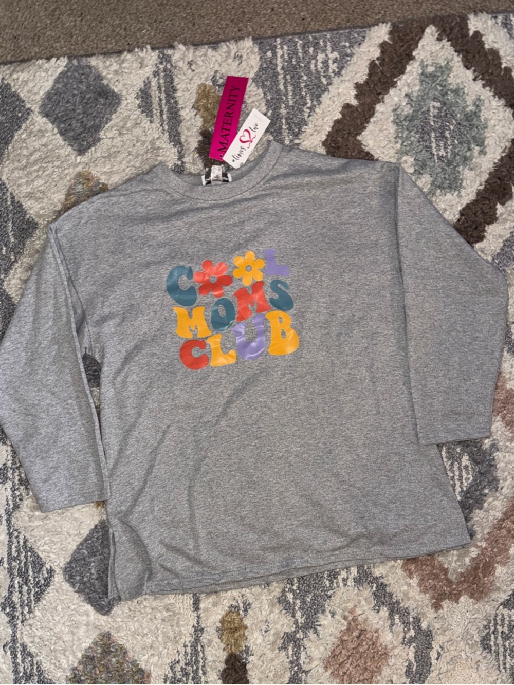Times Two Maternity Cool Moms Club Sweatshirt